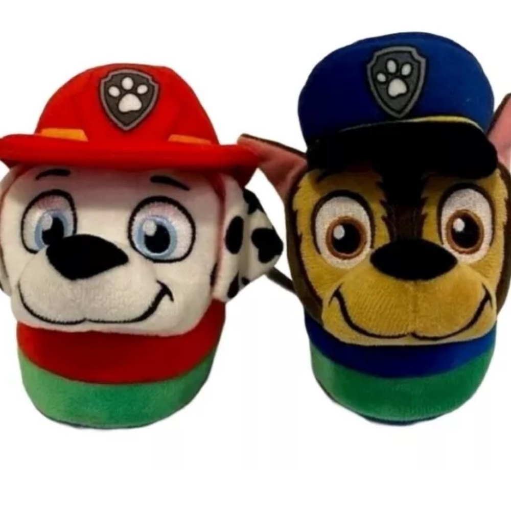 Paw Patrol Character Plush Duo Slippers BRAND NEW Toddler Sz 5/6
